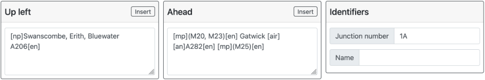 Screenshot from the Simulator editor, with text formatting codes